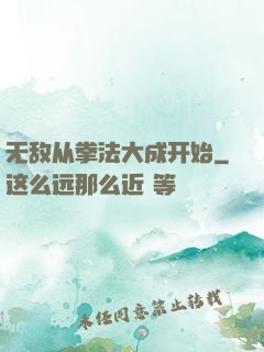 无敌从拳法大成开始